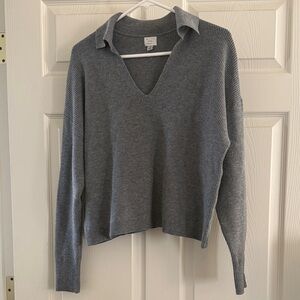 a new day Gray V-Neck Sweater